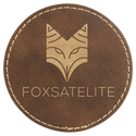 Rustic/Gold 3" Laserable Leatherette Round Patch with Adhesive