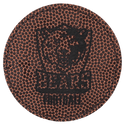 Football 3" Laserable Leatherette Round Patch with Kota Pro Adhesive