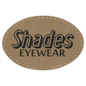 Light Brown 3" x 2" Oval Laserable Leatherette Patch with Adhesive