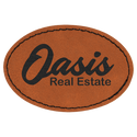 Rawhide 3" x 2" Oval Laserable Leatherette Patch with Adhesive