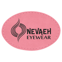Pink 3" x 2" Laserable Leatherette Oval Patch with Kota Pro Adhesive