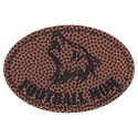 Football 3" x 2" Laserable Leatherette Oval Patch with Kota Pro Adhesive