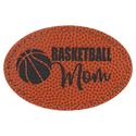 Basketball 3" x 2" Laserable Leatherette Oval Patch with Kota Pro Adhesive