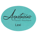 Teal 3 1/2" x 2 1/2" Laserable Leatherette Oval Patch with Kota Pro Adhesive