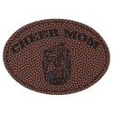 Football 3 1/2" x 2 1/2" Laserable Leatherette Oval Patch with Kota Pro Adhesive