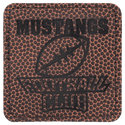Football 2 1/2" x 2 1/2" Laserable Leatherette Square Patch with Kota Pro Adhesive
