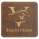 Rustic/Gold 3" x 3" Laserable Leatherette Square Patch with Kota Pro Adhesive