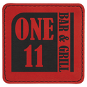 Red 3" x 3" Laserable Leatherette Square Patch with Kota Pro Adhesive