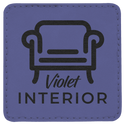 Purple 3" x 3" Laserable Leatherette Square Patch with Kota Pro Adhesive