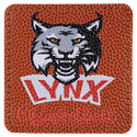 Basketball 3" x 3" Laserable Leatherette Square Patch with Kota Pro Adhesive