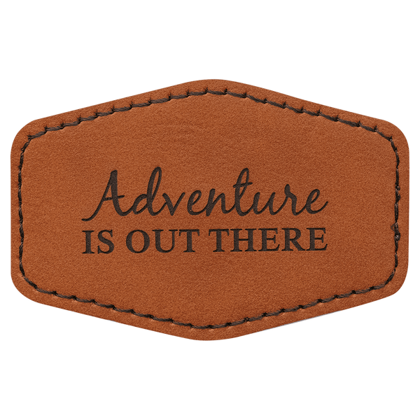 Rawhide 3" x 2" Laserable Leatherette Hex Patch with Kota Pro Adhesive