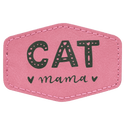 Pink 3" x 2" Laserable Leatherette Hex Patch with Kota Pro Adhesive