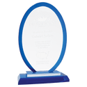 Blue 7 1/2" Oval Regal Glass