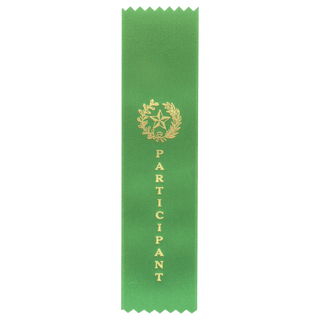 Green Participant Pinked Top Ribbon