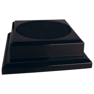 9" x 9" Black Royal Piano Finish Pedestal Base
