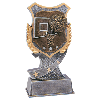 6" Basketball Shield Award
