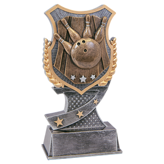 6" Bowling Shield Award