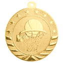 Bright Gold 2" Basketball Starbrite Medal