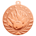 Bright Bronze 2" Bowling Starbrite Medal