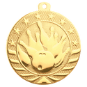 Bright Gold 2" Bowling Starbrite Medal