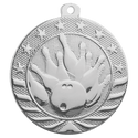 Bright Silver 2" Bowling Starbrite Medal