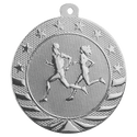 Bright Silver 2" Cross Country Starbrite Medal