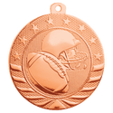 Bright Bronze 2" Football Starbrite Medal