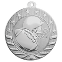 Bright Silver 2" Football Starbrite Medal