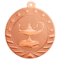 Bright Bronze 2" Lamp of Knowledge Starbrite Medal
