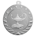 Bright Silver 2" Lamp of Knowledge Starbrite Medal