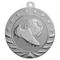 Bright Silver 2" Soccer Starbrite Medal