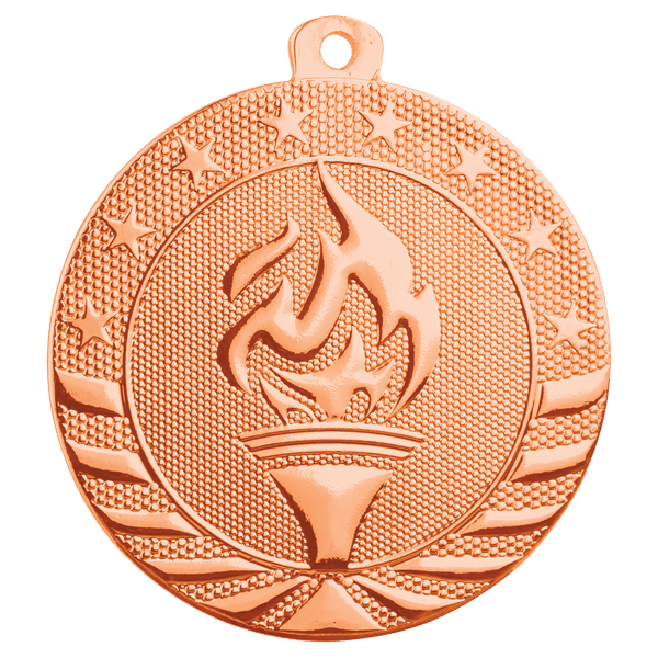 Bright Bronze 2" Torch Starbrite Medal