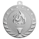 Bright Silver 2" Torch Starbrite Medal