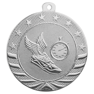 Bright Silver 2" Track Starbrite Medal