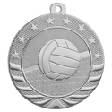 Bright Silver 2" Volleyball Starbrite Medal