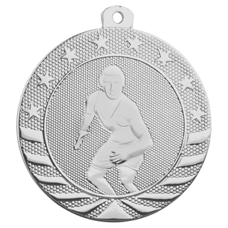 Bright Silver 2" Wrestling Starbrite Medal