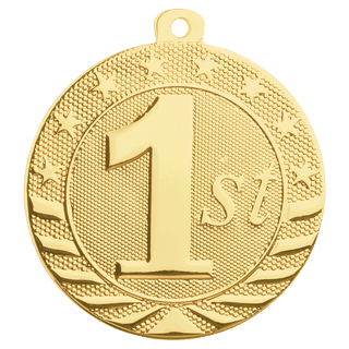 2" Bright Gold 1st Place Starbrite Medal
