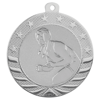 Bright Silver 2" Female Wrestling Starbrite Medal