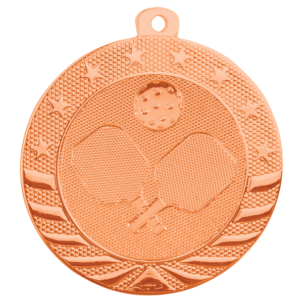 Bright Bronze 2" Pickleball Starbrite Medal