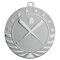 Bright Silver 2 3/4" Baseball/Softball Starbrite Medal
