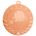 Bright Bronze 2 3/4" Basketball Starbrite Medal