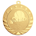 Bright Gold 2 3/4" Basketball Starbrite Medal