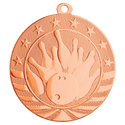 Bright Bronze 2 3/4" Bowling Starbrite Medal