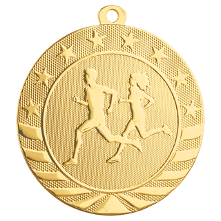 Bright Gold 2 3/4" Cross Country Starbrite Medal