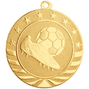 Bright Gold 2 3/4" Soccer Starbrite Medal