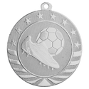Bright Silver 2 3/4" Soccer Starbrite Medal