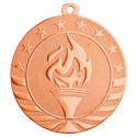 Bright Bronze 2 3/4" Torch Starbrite Medal