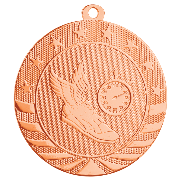 Bright Bronze 2 3/4" Track Starbrite Medal