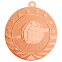 Bright Bronze 2 3/4" Volleyball Starbrite Medal