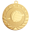 Bright Gold 2 3/4" Volleyball Starbrite Medal